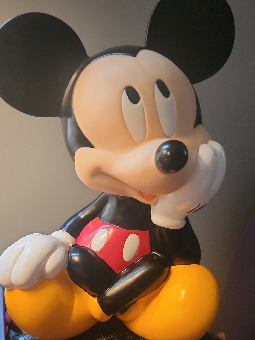 Disney Mickey Mouse Hard Plastic Bank By APPLAUSE